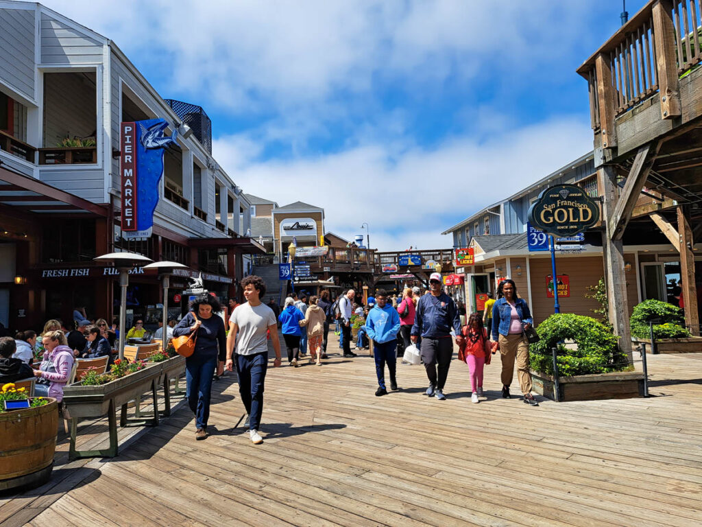 A view of Fishermans Warf in San Francisco