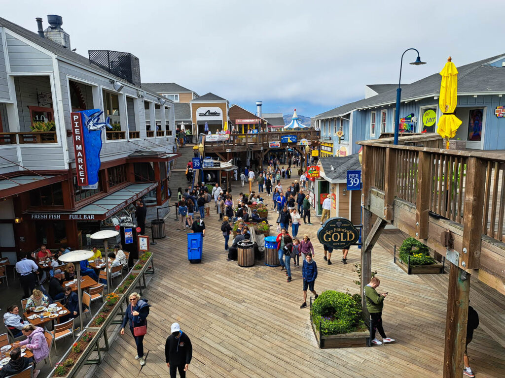 Overlooking Fishermans Warf in San Francisco