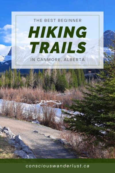 There are numerous beginner-friendly nature hiking trails in Canmore, Alberta all without leaving the comfort of the quaint mountain town.