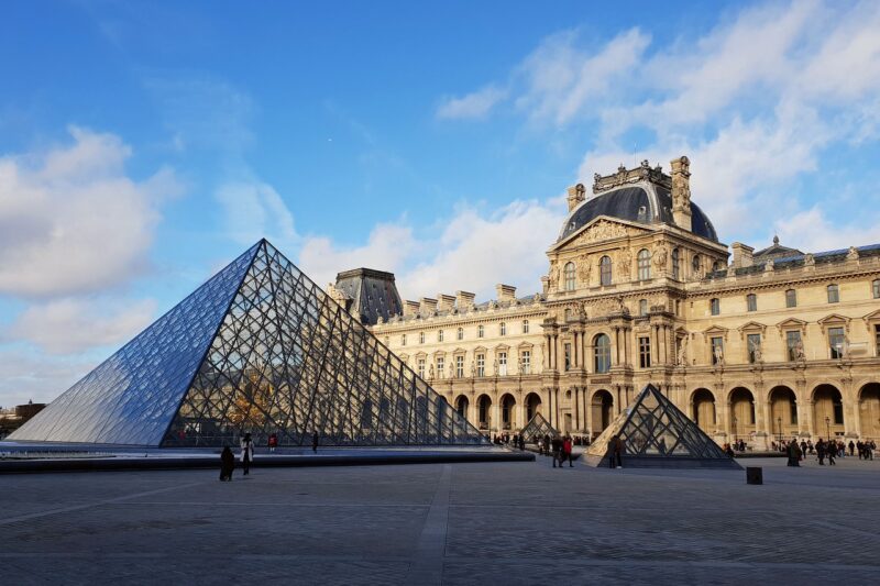 Louvre museum in Paris, France in the daytime