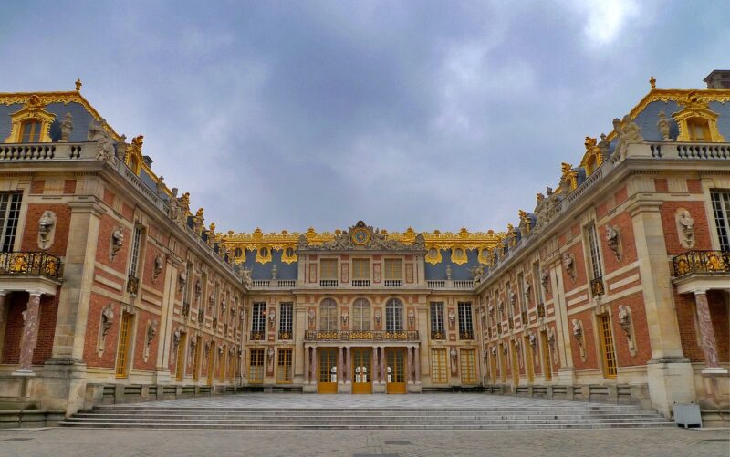 Beautifully adorned and stunning 17th and 18th century architecture of the Palace of Versailles in France